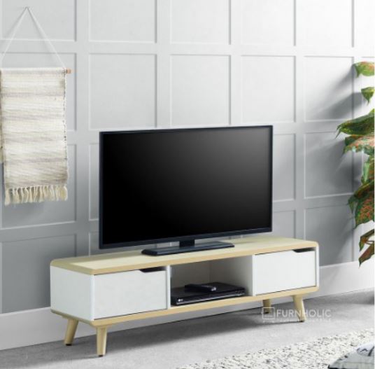 iFURNHOLIC Hanover TV Cabinet I Meja TV Minimalis I Rak TV I Buffet Lemari TV - Ivory Light Natural